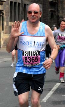 Robert waving near Holyrood